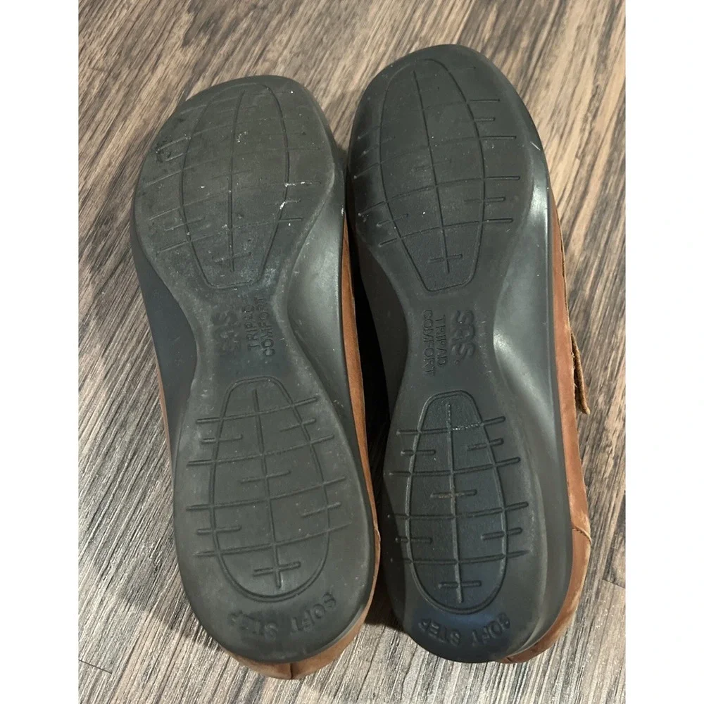 SAS Roamer Chestnut Brown Leather Mary Jane Comfort Shoes Size 11N Runs Smaller